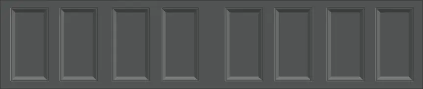 Recessed panel garage door