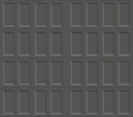 Recessed panel garage door
