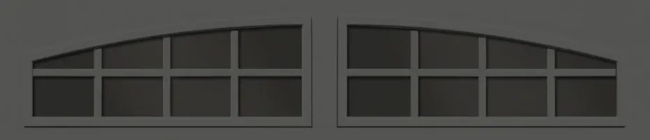 Recessed panel garage door