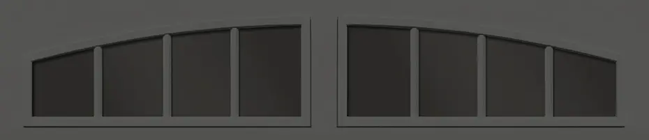 Recessed panel garage door