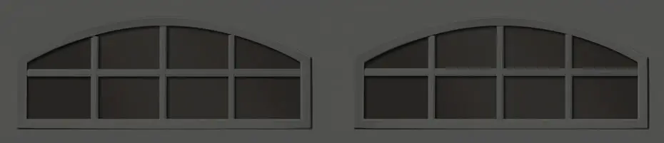 Recessed panel garage door