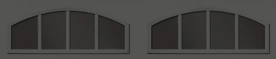 Recessed panel garage door