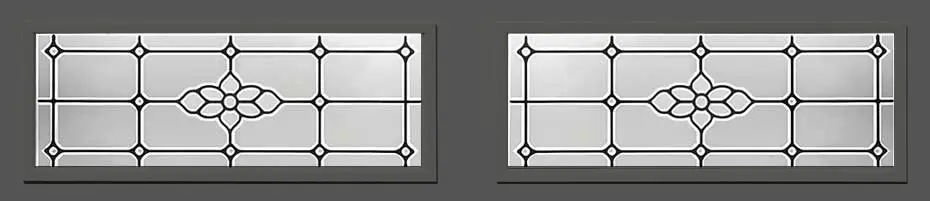 Recessed panel garage door