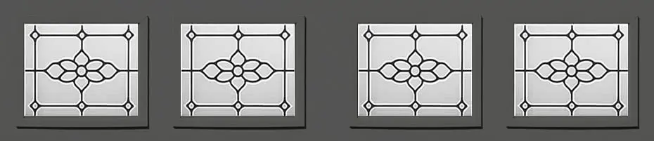 Recessed panel garage door