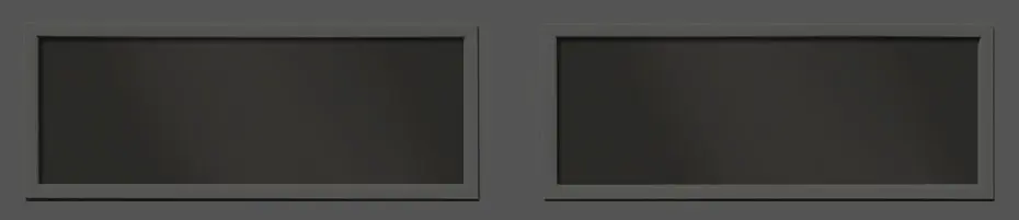 Recessed panel garage door