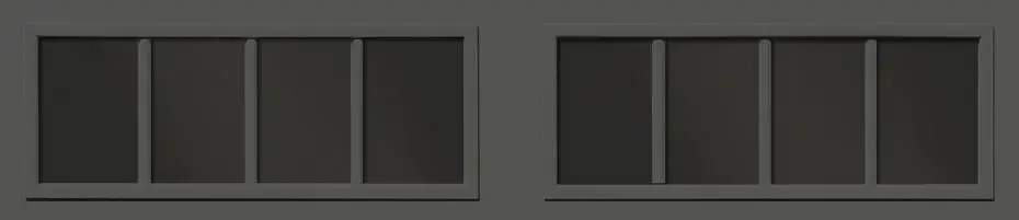 Recessed panel garage door