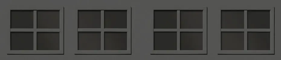 Recessed panel garage door