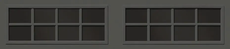 Recessed panel garage door