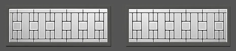 Recessed panel garage door