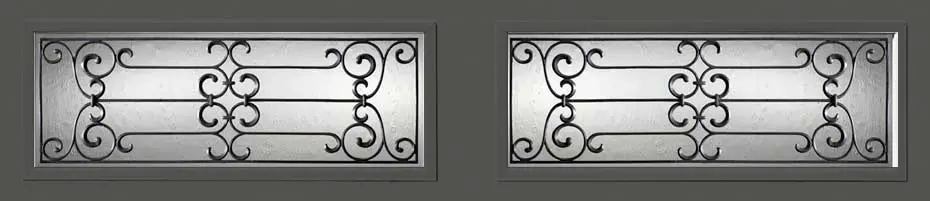 Recessed panel garage door