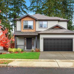 Large house with driveway.